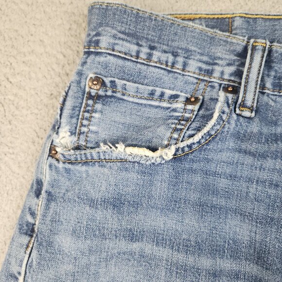 Levi's 569 Jeans Men's 34x30 Blue Loose Fit Straight Leg Distressed Denim Pants - Picture 11 of 16